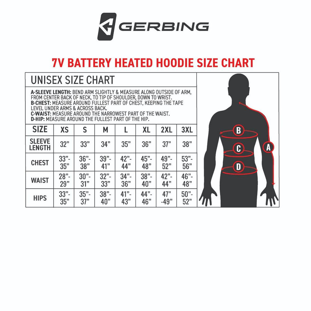 Gerbing 7V Battery Heated Hoodie Sweatshirt - Battery