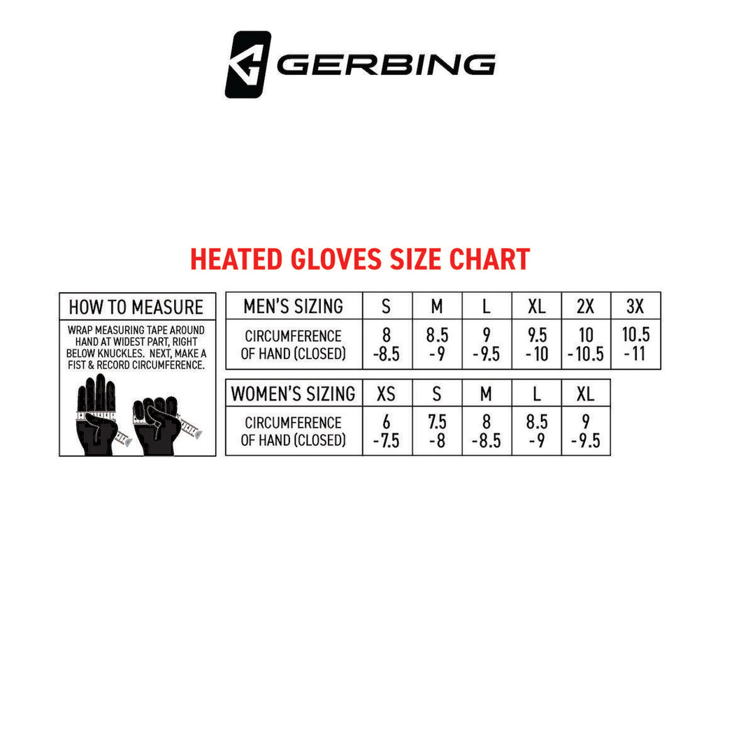 Gerbing Vanguard Heated Gloves - 12V Motorcycle - Battery