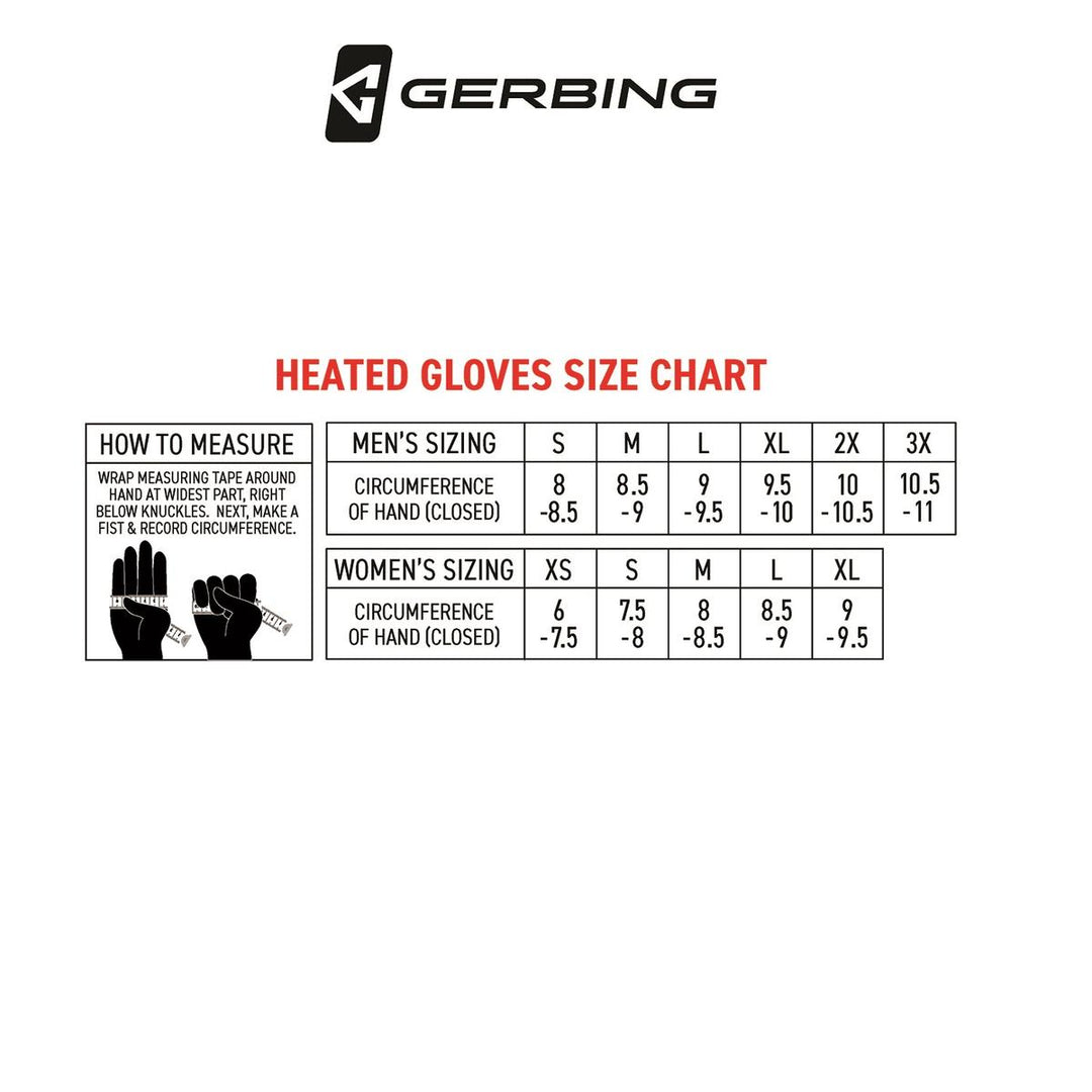 Gerbing GT5 12V Hybrid Heated Motorcycle Gloves - Battery