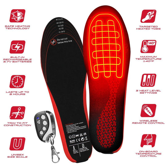 Open Box Gerbing Rechargeable Heated Insoles with Remote - Back
