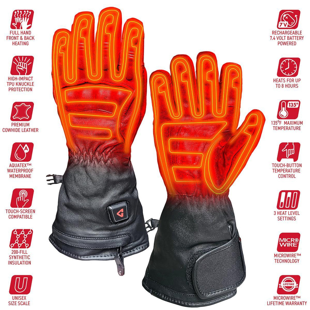 Open Box Gerbing 7V Hard Knuckle Heated Gloves - Back