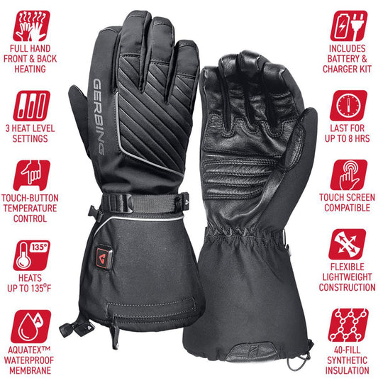 Open Box Gerbing Women's 7V Atlas Ultra-Flex Battery Heated Gloves - Full Set