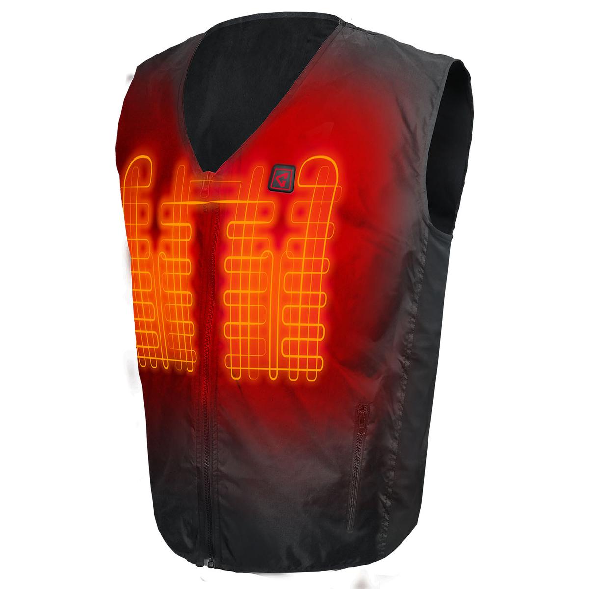 Battery heated outlet vest