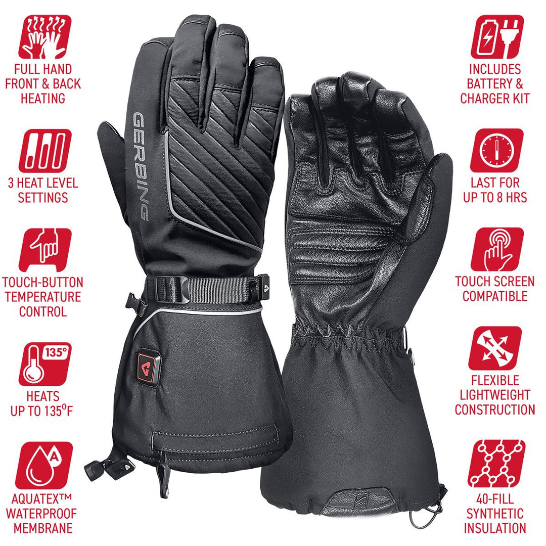 Gerbing Women's 7V Atlas Ultra-Flex Battery Heated Gloves - Full Set