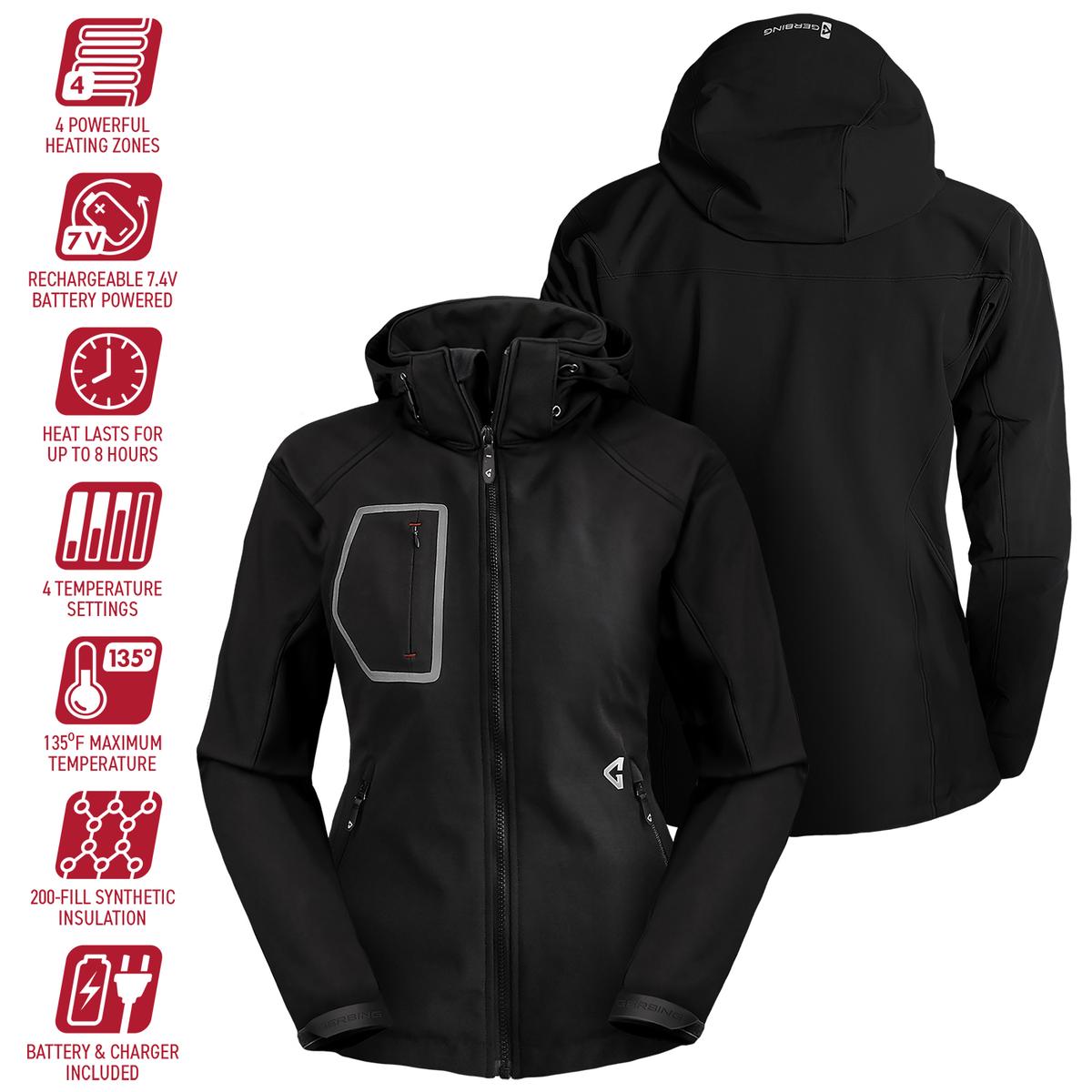 Women's battery outlet powered heated jacket