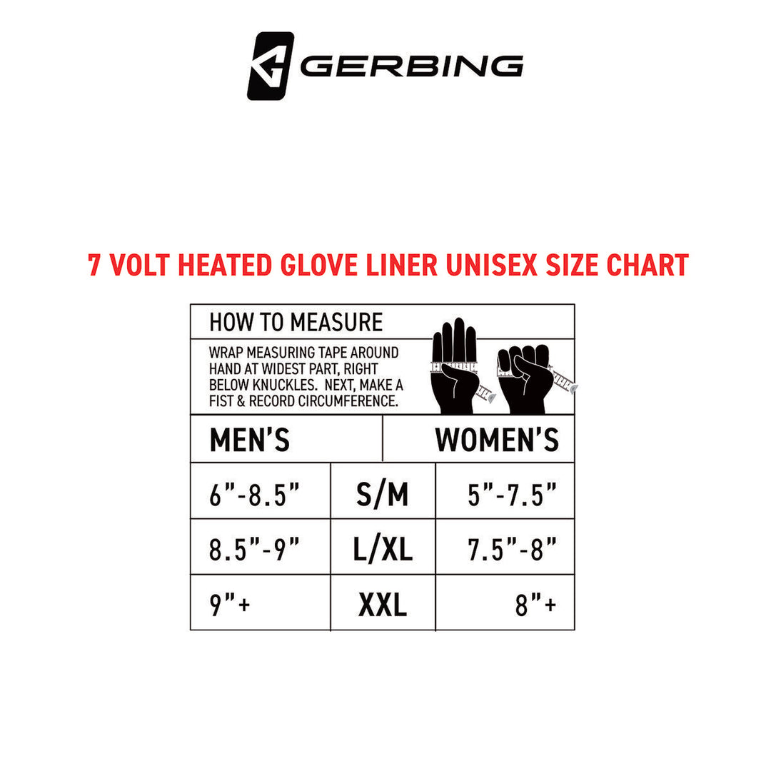 Gerbing Men's 7V Heated Glove Liners - Battery