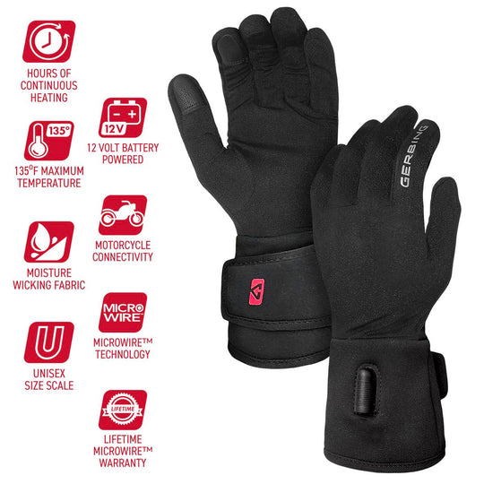 Gerbing 12V Heated Glove Liners - Battery