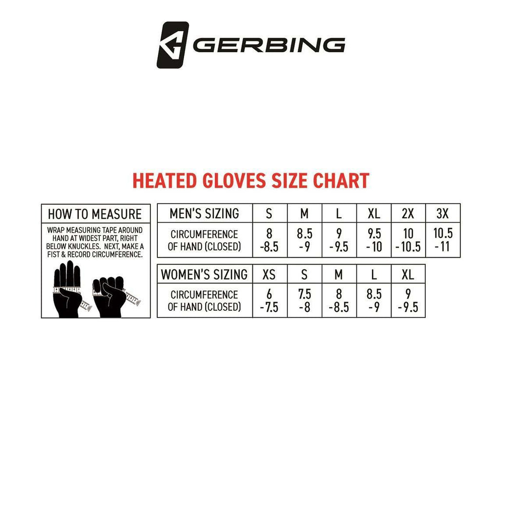 Open Box Gerbing GT5 12V Hybrid Heated Motorcycle Gloves - Battery
