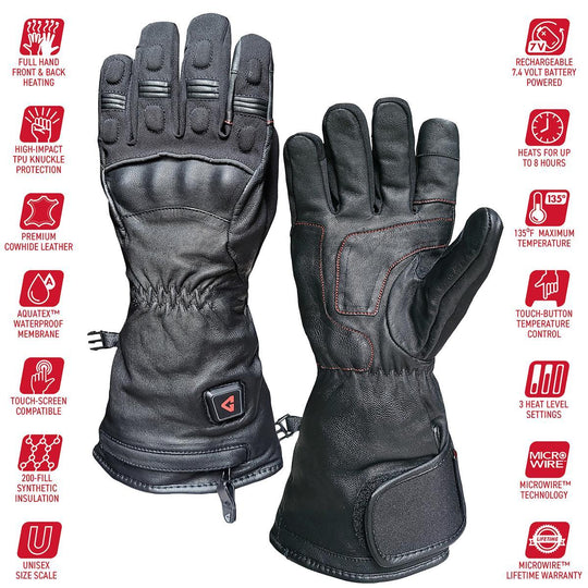 Open Box Gerbing 7V Hard Knuckle Heated Gloves - Info