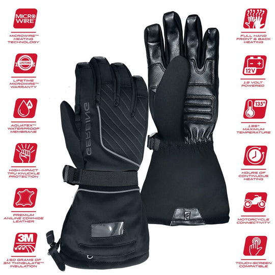 Open Box Gerbing GT5 12V Hybrid Heated Motorcycle Gloves - Info