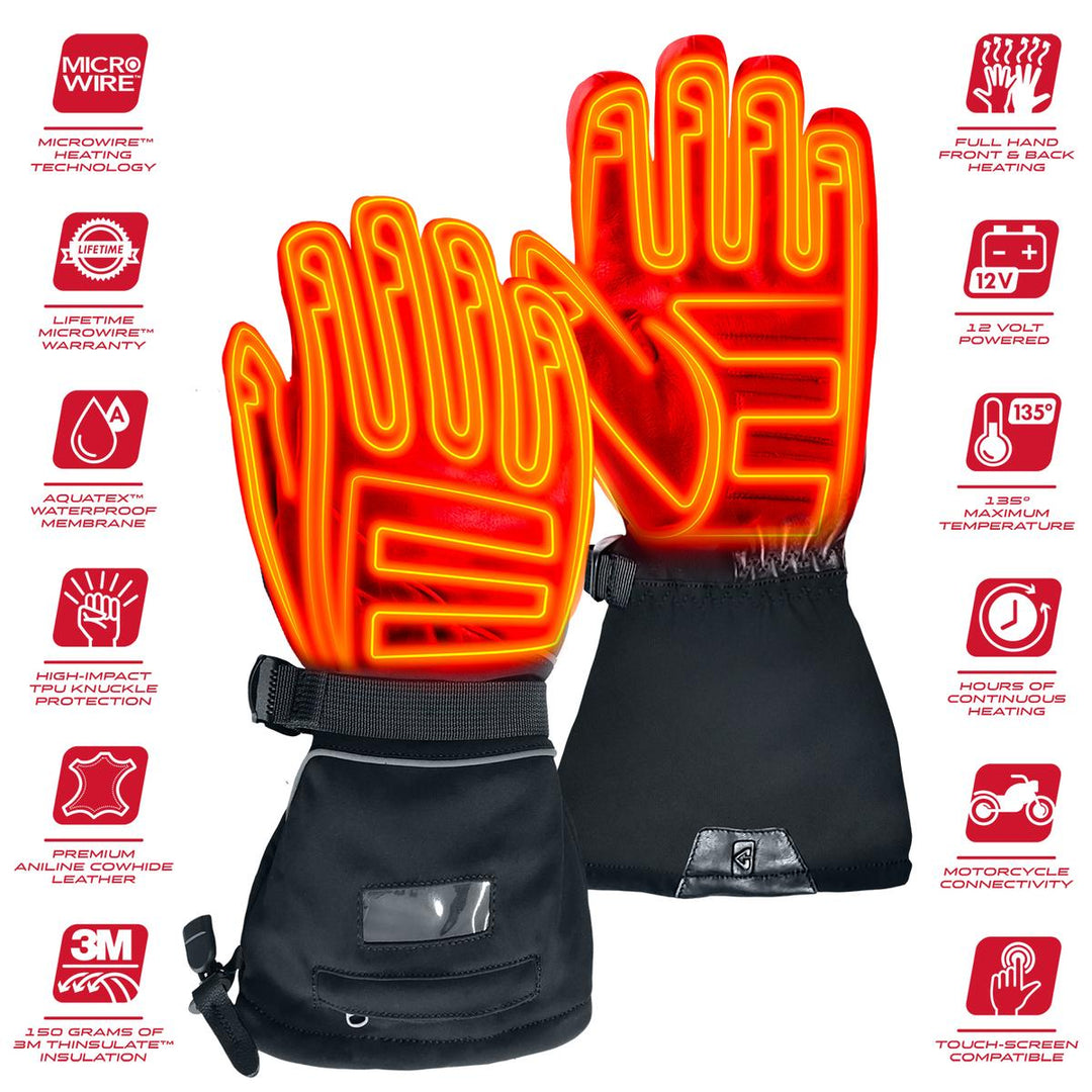 Gerbing GT5 12V Hybrid Heated Motorcycle Gloves - Back