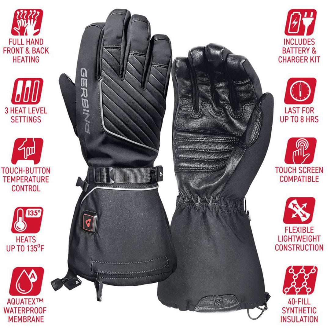 Open Box Gerbing Men's 7V Atlas Ultra-Flex Battery Heated Gloves - Full Set