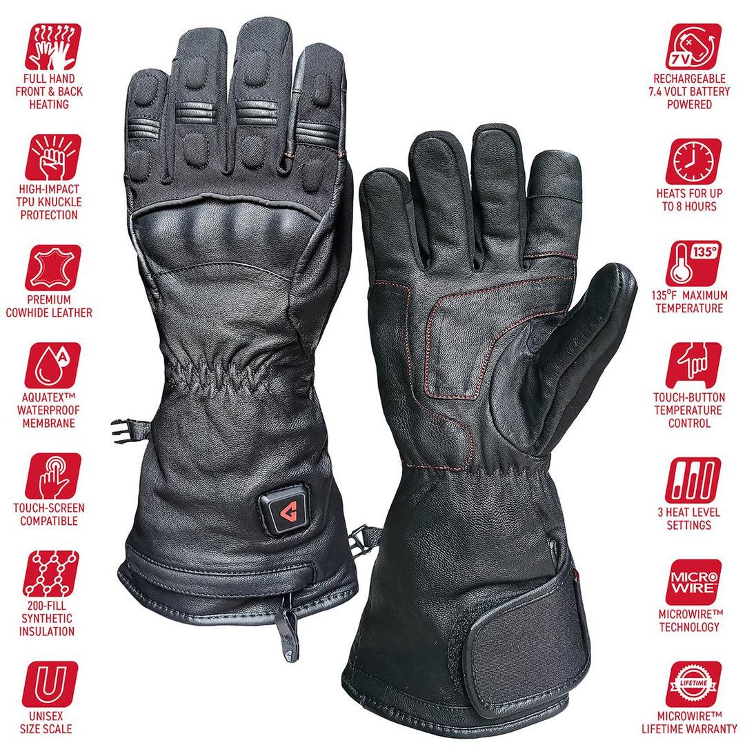 Gerbing 7V Hard Knuckle Battery Heated Gloves - Info